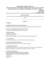 SHAWBURY PARISH COUNCIL -agenda November 2023
